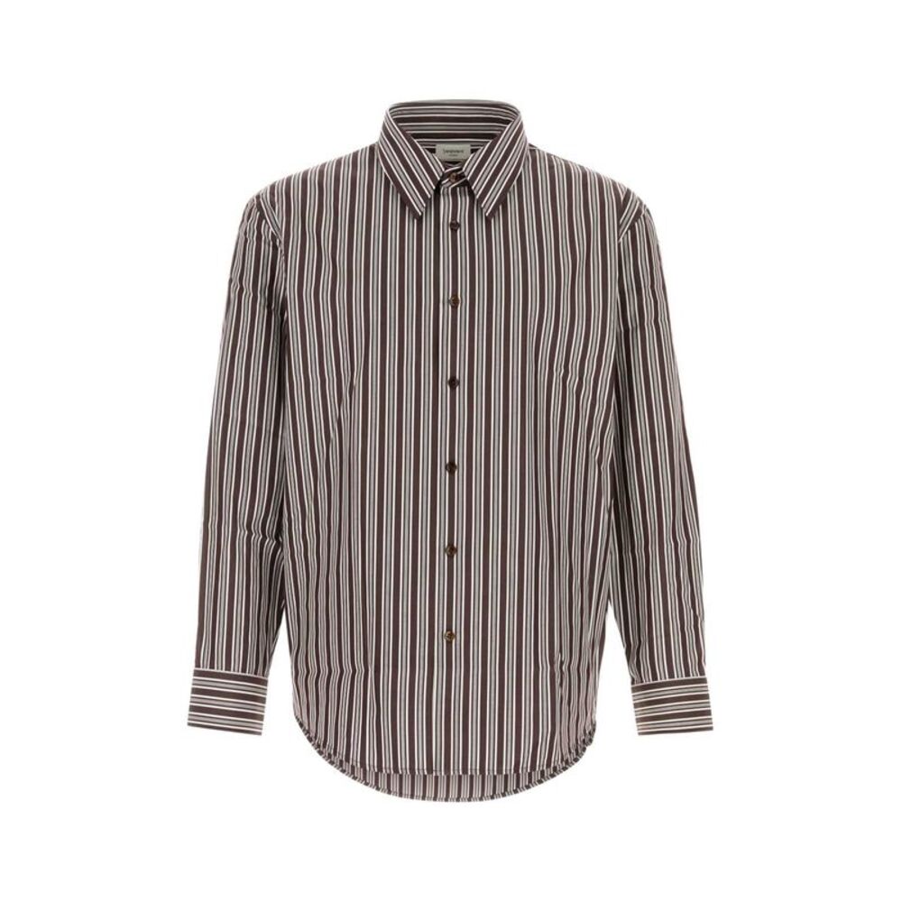 Saint Laurent Men Embroidered Poplin Shirt